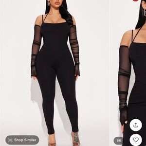 Fashion Nova Don’t Tell Me Now Jumpsuit- Black